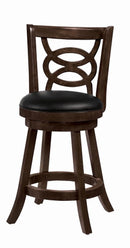 Calecita Swivel Counter Height Stools with Upholstered Seat Cappuccino (Set of 2) - My Sweet Home Furniture (Queens, NY)