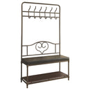 Kiefer Coat Rack with 12 Hooks Black - My Sweet Home Furniture (Queens, NY)