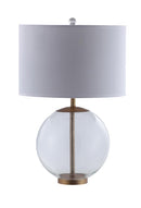 Kenny Drum Shade Table Lamp with Glass Base White - My Sweet Home Furniture (Queens, NY)