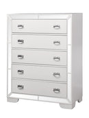 Grand Gloria Contemporary Style Chest in White finish Wood - My Sweet Home Furniture (Queens, NY)