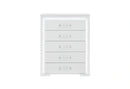 Naomi Silver Marble Chest with LED