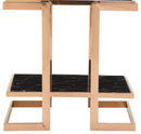 Dayna Modern Style Marble End Table with Metal Base