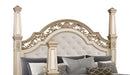 Valentina Traditional Style King Bed in Gold finish Wood