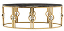 Anika Modern Style Marble Coffee Table with Metal Base