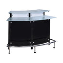 Keystone Glass Top Bar Unit Black - My Sweet Home Furniture (Queens, NY)