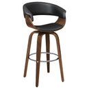 Zion Upholstered Swivel Bar Stool Walnut and Black - My Sweet Home Furniture (Queens, NY)