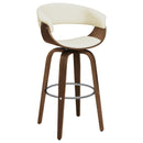 Zion Upholstered Swivel Bar Stool Walnut and Ecru - My Sweet Home Furniture (Queens, NY)