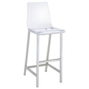 Juelia Bar Stools Chrome and Clear Acrylic (Set of 2) - My Sweet Home Furniture (Queens, NY)