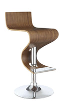 Covina Adjustable Bar Stool Walnut and Chrome - My Sweet Home Furniture (Queens, NY)