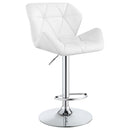 Berrington Adjustable Bar Stools Chrome and White (Set of 2) - My Sweet Home Furniture (Queens, NY)