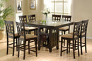 Gabriel 7-piece Square Counter Height Dining Set Cappuccino - My Sweet Home Furniture (Queens, NY)