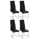 Montclair High Back Dining Chairs Black and Chrome (Set of 4) - My Sweet Home Furniture (Queens, NY)