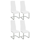 Montclair High Back Dining Chairs Black and Chrome (Set of 4) - My Sweet Home Furniture (Queens, NY)