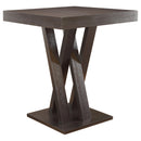 Freda Double X-shaped Base Square Bar Table Cappuccino - My Sweet Home Furniture (Queens, NY)