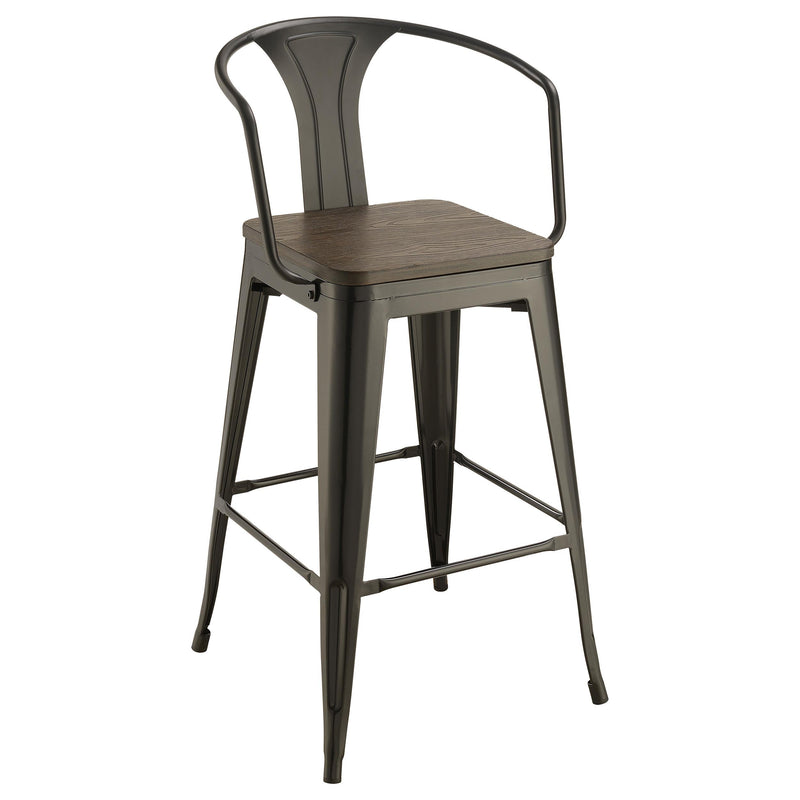 Cavalier 3-piece Square Bar Table Set Dark Elm and Black - My Sweet Home Furniture (Queens, NY)