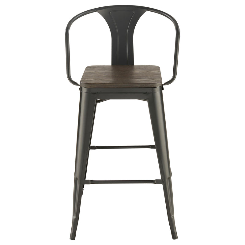 Cavalier 3-piece Square Bar Table Set Dark Elm and Black - My Sweet Home Furniture (Queens, NY)