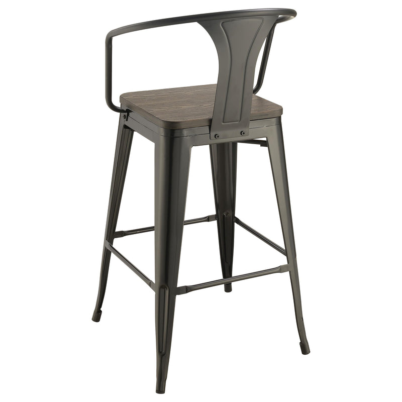 Cavalier 3-piece Square Bar Table Set Dark Elm and Black - My Sweet Home Furniture (Queens, NY)