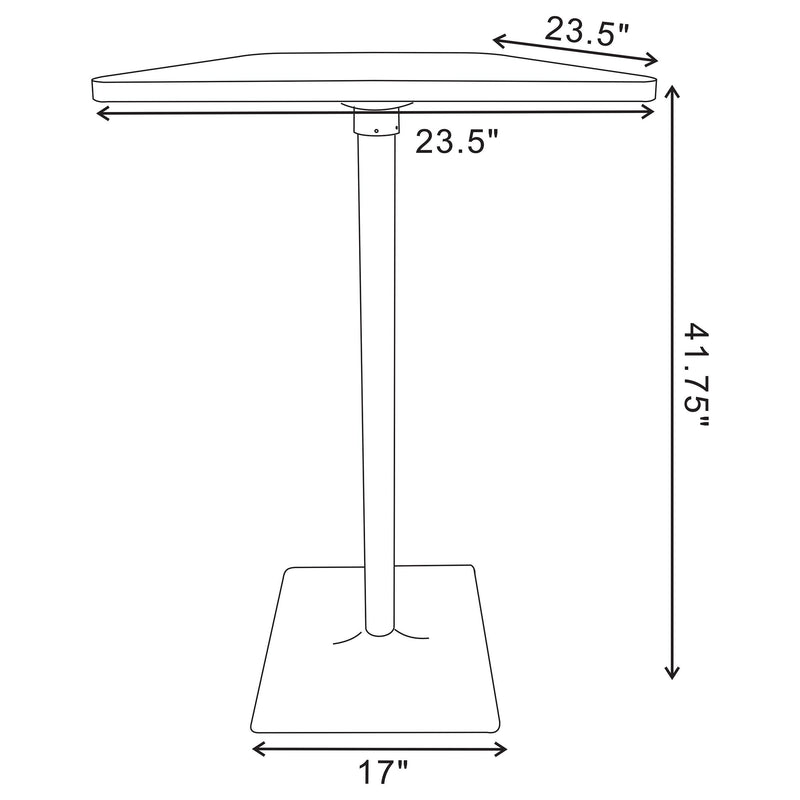 Cavalier 3-piece Square Bar Table Set Dark Elm and Black - My Sweet Home Furniture (Queens, NY)