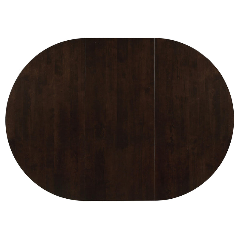 Gabriel 5-piece Extension Leaf Dining Table Set Cappuccino - My Sweet Home Furniture (Queens, NY)