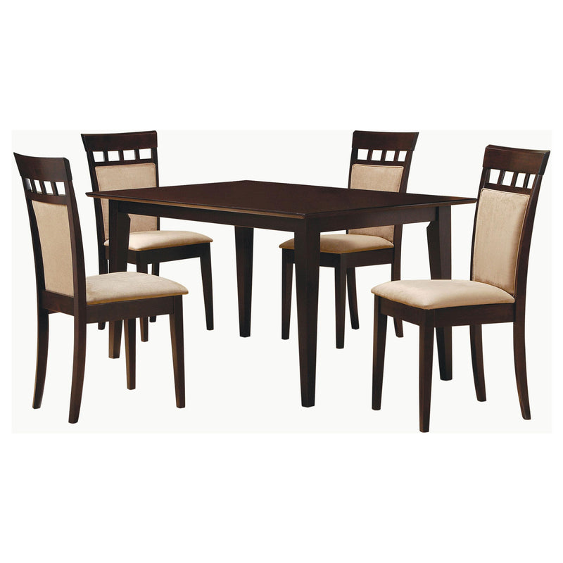 Gabriel 5-piece Rectangular 59-inch Closed Back Dining Set Cappuccino - My Sweet Home Furniture (Queens, NY)