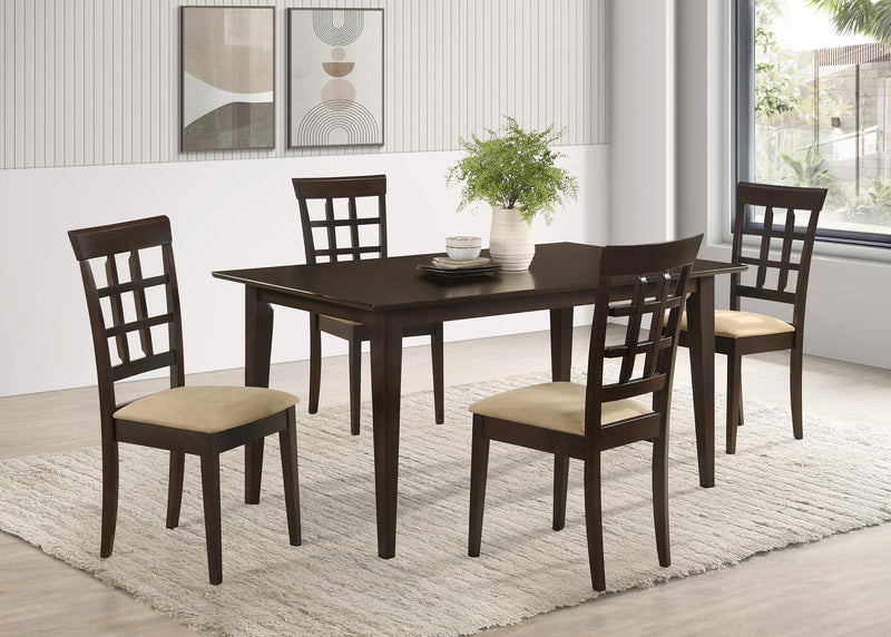 Gabriel 5-piece Rectangular 59-inch Dining Set Cappuccino - My Sweet Home Furniture (Queens, NY)