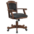 Turk Game Chair with Casters Black and Tobacco - My Sweet Home Furniture (Queens, NY)