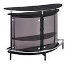 Amarillo 2-tier Bar Unit Black and Chrome - My Sweet Home Furniture (Queens, NY)