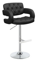 Brandi Adjustable Bar Stool Black and Chrome - My Sweet Home Furniture (Queens, NY)