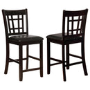 Lavon Upholstered Counter Height Stools Black and Espresso (Set of 2) - My Sweet Home Furniture (Queens, NY)