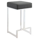 Gervase Square Counter Height Stool Grey and Chrome - My Sweet Home Furniture (Queens, NY)