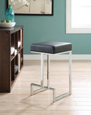 Gervase Square Counter Height Stool Black and Chrome - My Sweet Home Furniture (Queens, NY)