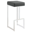 Gervase Square Bar Stool Grey and Chrome - My Sweet Home Furniture (Queens, NY)