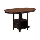 Lavon Oval Counter Height Table Light Chestnut and Espresso - My Sweet Home Furniture (Queens, NY)