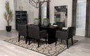 Catherine Rectangular Double Pedestal Dining Table Black - My Sweet Home Furniture (Queens, NY)