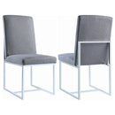 Mackinnon Upholstered Side Chairs Grey and Chrome (Set of 2) - My Sweet Home Furniture (Queens, NY)