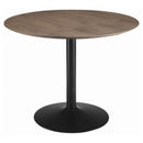 Cora Round Dining Table Walnut and Black - My Sweet Home Furniture (Queens, NY)