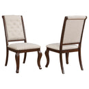 Brockway Tufted Dining Chairs Cream and Antique Java (Set of 2) - My Sweet Home Furniture (Queens, NY)
