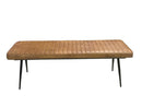 Misty Cushion Side Bench Camel and Black - My Sweet Home Furniture (Queens, NY)