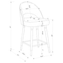 Ellie 5 Pc Counter Height Dining Sets Gray