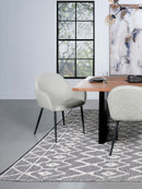 Emma Upholstered Dining Arm Chair (Set of 2) - My Sweet Home Furniture (Queens, NY)