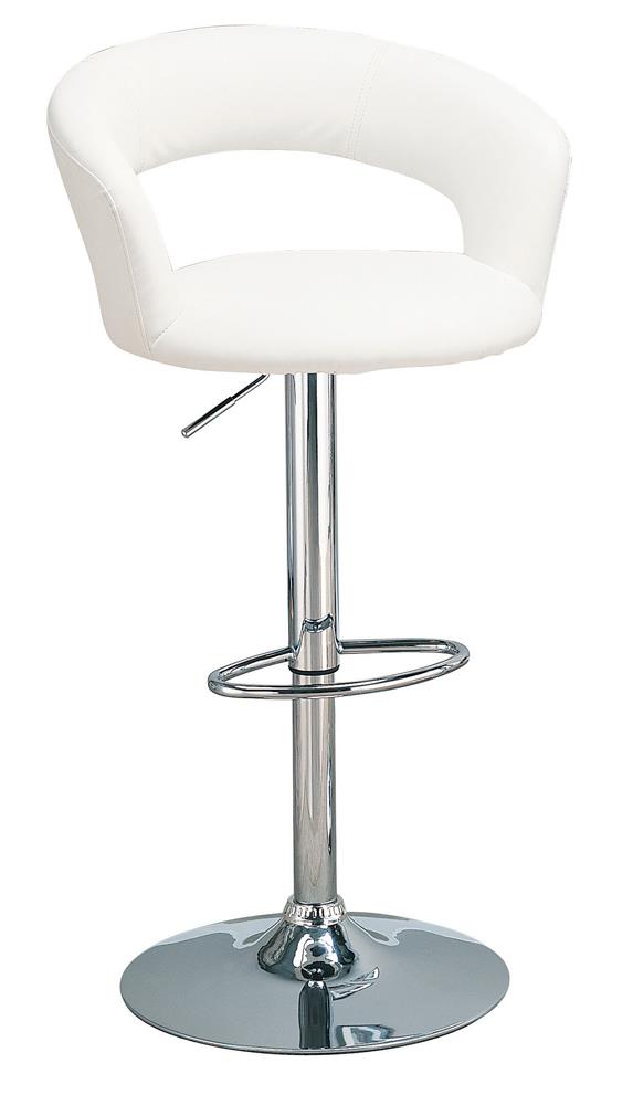 Barraza 29" Adjustable Height Bar Stool White and Chrome image