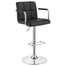 Palomar Adjustable Height Bar Stool Black and Chrome - My Sweet Home Furniture (Queens, NY)