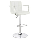 Palomar Adjustable Height Bar Stool White and Chrome - My Sweet Home Furniture (Queens, NY)