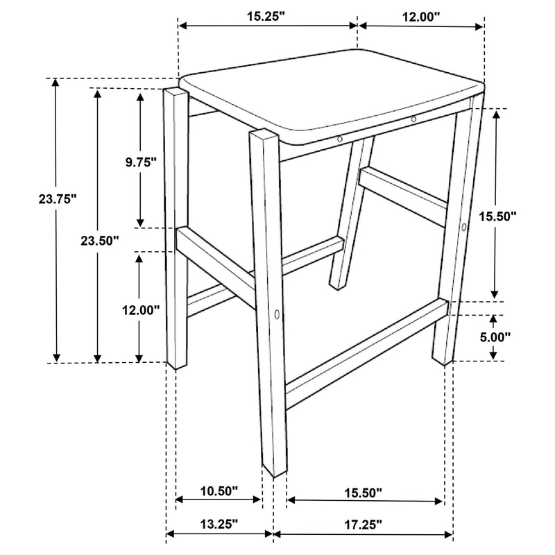 Edgeworth 3-piece Kitchen Island Counter Table Set White - My Sweet Home Furniture (Queens, NY)