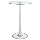 Thea LED Bar Table Chrome and Clear - My Sweet Home Furniture (Queens, NY)
