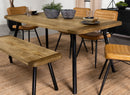 Maverick Rectangular Tapered Legs Dining Table Natural Mango and Black - My Sweet Home Furniture (Queens, NY)