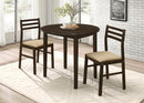 Bucknell 3-piece Dining Set with Drop Leaf Cappuccino and Tan - My Sweet Home Furniture (Queens, NY)