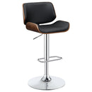 Folsom Upholstered Adjustable Bar Stool Black and Chrome - My Sweet Home Furniture (Queens, NY)