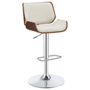 Folsom Upholstered Adjustable Bar Stool Ecru and Chrome - My Sweet Home Furniture (Queens, NY)