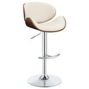 Harris Adjustable Bar Stool Ecru and Chrome - My Sweet Home Furniture (Queens, NY)